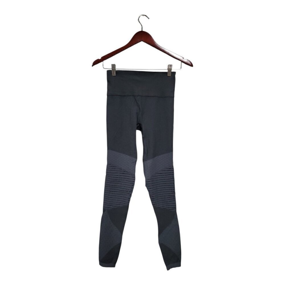 SPANX Look At Me Now Seamless Moto Leggings in Dark Gray Women’s Size Small